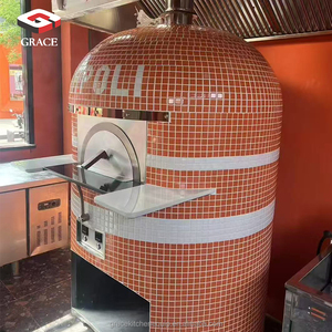 Forno per Pizza da Esterno Stile Italiano a Gas e Legna per <span class=keywords><strong>Pizzeria</strong></span>, Panificio e Ristorante - Ideale per Mais, Noci e Soia - Product Image 4