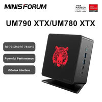 Minisforum UM890PRO Mini PC R9 8945HS Mini computadora de factor de forma pequeño de alto rendimiento para estación de trabajo de oficina de juegos