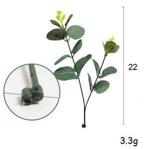 Fournisseur d'usine, tige d'eucalyptus simple de 31 cm, fleur murale, feuilles vertes, feuille artificielle - Product Image 4