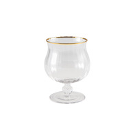 Verre à brandy en verre à bord doré 210 ml 300 ml, verre à cognac tulipe, verre à dégustation de whisky sur pied – Vente en gros