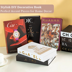 Boîte à cartes de marque de <span class=keywords><strong>luxe</strong></span> personnalisée, décoration de salon, hôtel, club, décoration de maison célèbre, modèle de <span class=keywords><strong>livre</strong></span> relié rigide auto-adhésif - Product Image 3