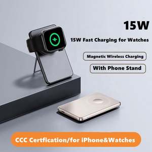 Banque d'alimentation <span class=keywords><strong>de</strong></span> <span class=keywords><strong>secours</strong></span> mince 22,5 W, double <span class=keywords><strong>chargeur</strong></span> magnétique pour <span class=keywords><strong>iPhone</strong></span>, <span class=keywords><strong>chargeur</strong></span> sans fil - Product Image 3