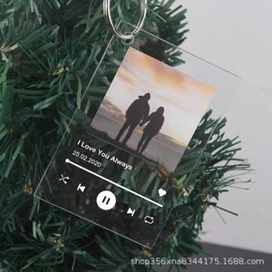 Llavero <span class=keywords><strong>con</strong></span> Luz de Música de <span class=keywords><strong>Spotify</strong></span> <span class=keywords><strong>con</strong></span> <span class=keywords><strong>Foto</strong></span> Personalizada, Diseño Creativo de Canción para Colgante Conmemorativo, Hecho en China - Product Image 4