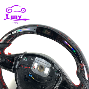 Volant personnalisé en fibre de carbone forgée à LED pour Mercedes-Benz Classe C S E A <span class=keywords><strong>AMG</strong></span> W205 W212 W222 E63 C43 <span class=keywords><strong>GT</strong></span> S65 GLA GLE GLS SL - Product Image 2