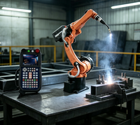 Station de soudage robotisée à 6 axes, poste de soudage MIG entièrement automatique pour la fabrication de tôles en acier
