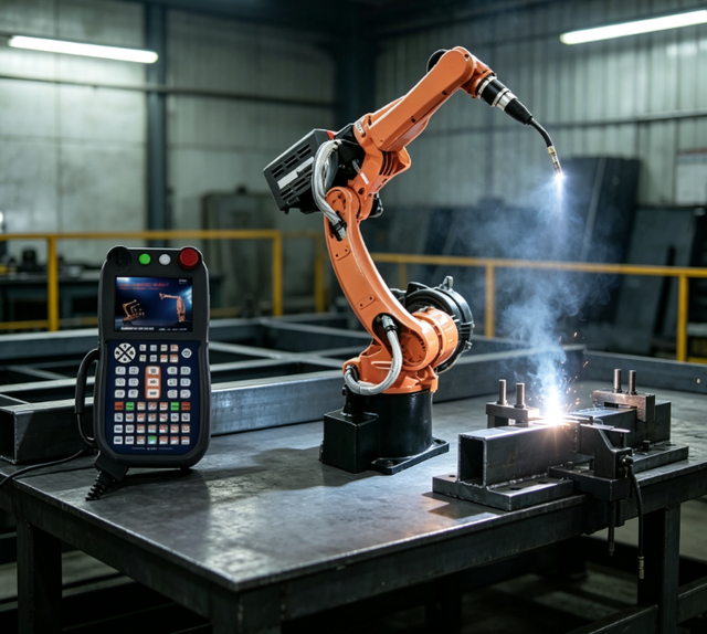 6 Axis Welding Robot MIG Welding Workstation Full Automatic Robotic Welding Cell for Steel Metal Fabrication