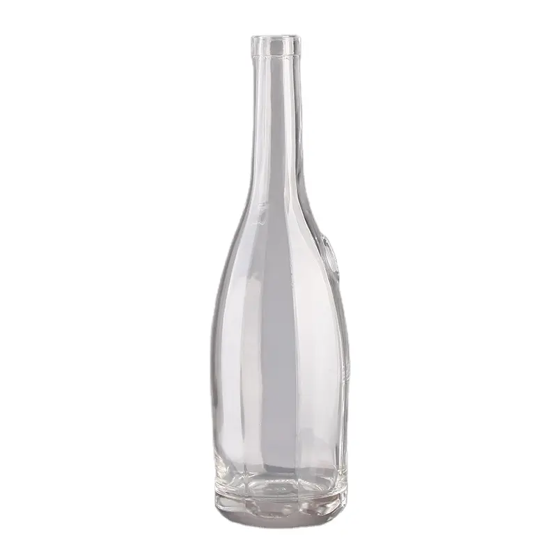 Botella de brandy de cristal con forma redonda, botella de brandy de 700ml, 750ml, para brandy, whisky y vodka