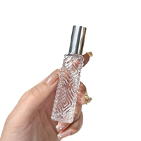 Flacon distributeur de parfum en verre transparent de haute qualité 12 ml avec bouchon en caoutchouc, accessoire de voyage portable, échantillon vide personnalisable par sérigraphie