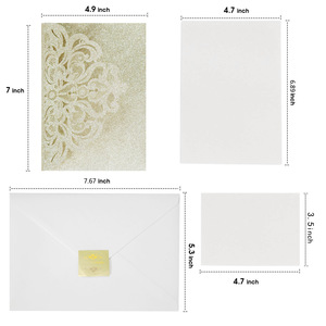 European and Western Hollowed-out <b>wedding</b> invitations, <b>wedding</b> blessing invitation <b>cards</b> - Product Image 4