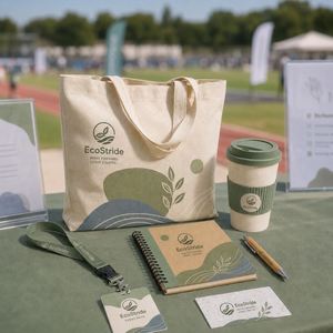 Kit Deportivo Ecológico Personalizado al por Mayor, OEM ODM, Paquete de Artículos Sostenibles con Bolsa de Algodón Reciclado, Taza Reutilizable, Cuaderno y Bolígrafo - Product Image 3