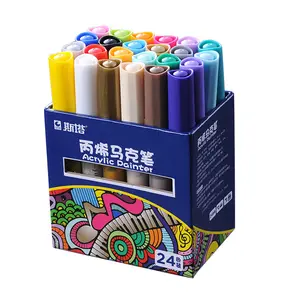 एक्रिलिक पेंट भित्तिचित्र स्थायी कपड़े मार्कर पेन