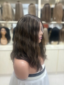 Perruque en cheveux humains vierges à 100 %, dentelle suisse HD, respirante <span class=keywords><strong>et</strong></span> transparente, taille de bonnet petite, moyenne, grande - Product Image 4