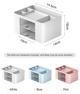 Organisateur de bureau multifonctionnel en <span class=keywords><strong>plastique</strong></span> transparent mignon pour enfants, filles, école, avec tiroir - Product Image 4