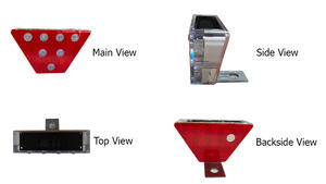<span class=keywords><strong>Reflector</strong></span> <span class=keywords><strong>LED</strong></span> <span class=keywords><strong>Solar</strong></span> trapezoidal para barandilla de carretera - Product Image 3