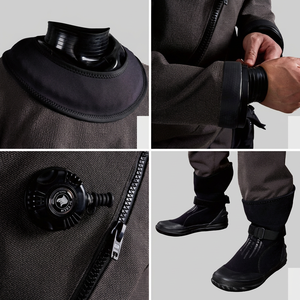 Trajes de Buceo Personalizados de Fábrica con Capa Exterior Trilaminada de Cobertura Total, Impermeables, con Serigrafía y Cierre Frontal en el <span class=keywords><strong>Pecho</strong></span> - Product Image 5
