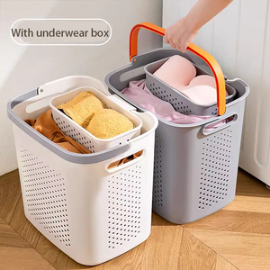 Xingyou Chất lượng cao lớn cán giặt cản trở nhựa lưu trữ giỏ với đứng cho tủ quần áo sử dụng và lưu trữ quần áo - Product Image 1