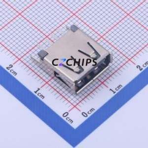 916-252A2022Y10200 USB Connector Through hole Component (THT) Connector Type-A USB 2.0 Female Through Hole - Product Image 1