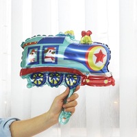Globos de Aluminio con Forma de Vehículos de la Serie Mini Transporte: Avión, Tren, Grúa, Vehículo de Ingeniería, Excavadora