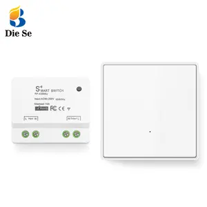 Commutateur intelligent unidirectionnel 433.92MHZ contrôleur de relais de commutateur de télécommande sans fil RF universel et interrupteur mural 86