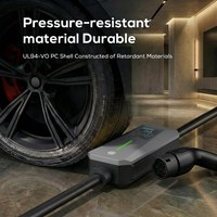 Chargeur EV portable standard européen 7 kW 32 A Type 2 avec prise CEE bleue 32 A, câble de 5 m, charge rapide pour voitures électriques européennes