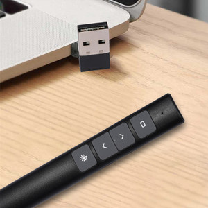 30m không dây đa phương tiện ánh sáng laser con trỏ thông minh USB sạc PPT trang chuyển bút Quà Tặng Mới lạ Presenter từ xa - Product Image 2