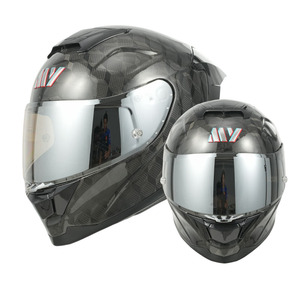 Venta al por mayor cascos de motocicleta de cara completa de fibra de carbono certificado por el DOT diseño modular con visera Doble - Product Image 1