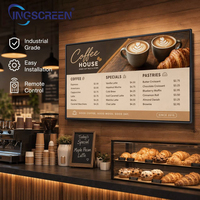 Pantalla Digital Comercial para Interiores INGSCREEN de 43 Pulgadas, Pantalla Publicitaria Android de Alto Brillo con Función de Pantalla Dividida