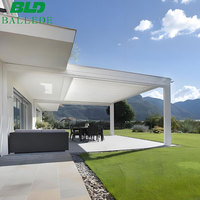 Pergola motorisée en aluminium sur mesure pour villa, résistante aux intempéries, auvent d'hôtel, gazebo électrique écologique à ouverture électrique