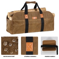 CHANGRONG Porte-bûches en toile cirée durable personnalisé, sac de transport pour bois de chauffage pour cheminée