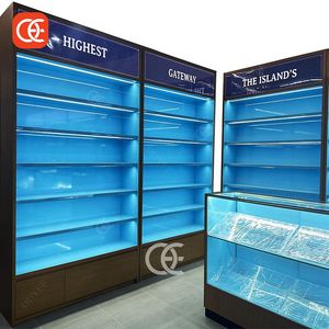 Vitrina de Exhibición de Vidrio Cerrada para Tienda de Tabaco, Iluminación LED Modular Personalizable y Duradera - Product Image 6