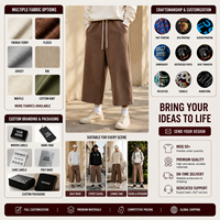 Pantalon de jogging imperméable coupe-vent à séchage rapide, taille élastique, jambe large, coupe courte, pour homme, style athleisure classique