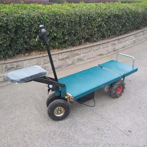 Electric Flat <strong>Cart</strong> Warehouse Handling Transportation Foldable Lifting Platform Warehouse Electric Flat Trolley <strong>Cart</strong> - Product Image 1