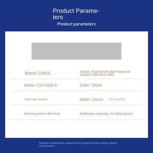 Xinghua chống cháy Aramid phản chiếu Băng nhà máy trực tiếp chịu nhiệt độ cao đầy đủ Bạc độ sáng cao cao - Product Image 3