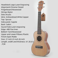 Ukulele Hawaïen Portable 1kg, Modèles FU-20, 21, 23, 26 Pouces, Vente en Gros Usine OEM/ODM