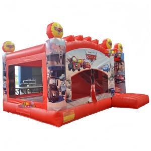Castillo Inflable con Tobogán y Diseño de Carreras de Autos Rojos Estilo McQueen con Amplia Área de Salto para Fiestas Infantiles - Product Image 2