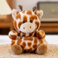 Petite taille animal lesté jouet girafe chien lapin écureuil peluche porte-clés jouet en peluche sac à dos pendentif griffe Machine jouet
