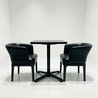 Personnalisation OEM ODM ECO Table pliante moderne de luxe en bois et métal avec 4 chaises en cuir pour bar, restaurant et centre commercial