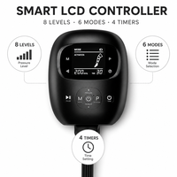 Masseur de jambes portable à compression d'air, bottes de récupération à 5 chambres, sans fil, 3500 mAh, 6 modes, 8 niveaux, écran LCD
