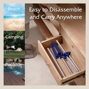 Séchoir à linge rotatif et pliable en acier inoxydable <span class=keywords><strong>avec</strong></span> bras pivotants, support autoportant - Product Image 3