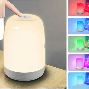 Hot Selling Modernes Design 3D LED Tisch lampe RGB Touch Sensor BedSide Kleines Nachtlicht USB Dimmbare Atmosphäre Licht