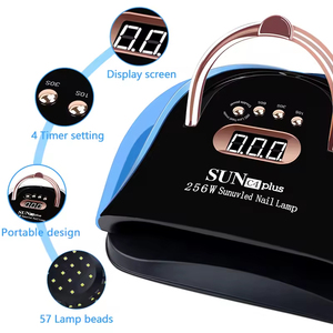 Lampe à ongles UV LED 256W, séchage rapide du vernis gel, capteur, écran LCD, marque privée, lampe de manucure - Product Image 5