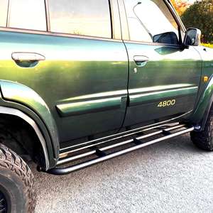 Estribos Universales para <span class=keywords><strong>Patrol</strong></span> Y61, Acero al Manganeso Negro Cortado con Láser CNC, Montaje con Pernos, Garantía de 6 Meses - Product Image 1