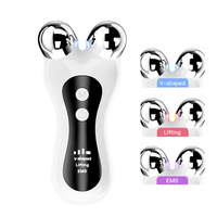 Masseur de cou à lumière rouge 3 couleurs, micro-courant EMS, vibration haute fréquence, compresse chaude, appareil portable pour raffermir la peau