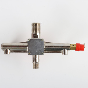 Vanne de régulation de pression pour compresseur d'air, à bouton unique jaune, support carré en métal, avec soupape de sécurité et de décharge - Product Image 3