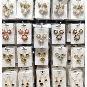 Set di Gioielli XUPING con Zirconi, Placcato in Oro 18K, Gioielli da Donna alla Moda, Set all'Ingrosso con Orecchini e Collana - Product Image 2
