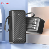Batterie externe Earldom avec câbles de charge USB-C et iOS intégrés, affichage numérique LED pour iPhone 14 13 12 11, Samsung Galaxy