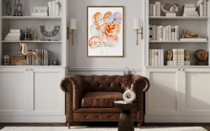 Toile d'art sur le thème de la musique de la terre, avec des motifs naturels, pour décoration murale botanique et ambiance intérieure harmonieuse - Product Image 4