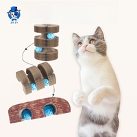Grosir Double Layer Organ ajaib kertas mainan kucing lipat interaktif gores papan bergelombang penggaruk kucing