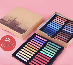 48 crayons de craie <span class=keywords><strong>pastel</strong></span>, pigments de couleur spécifiques aux étudiants en art, argile super légère, pour tableaux noirs, journaux et peintures de cours de vacances - Product Image 4