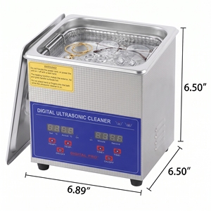 Nettoyeur à <span class=keywords><strong>ultrasons</strong></span> numérique KOOZSONIC 40 kHz 1,3 L avec minuterie pour pinceaux de maquillage et bijoux, dégraissage et élimination de la rouille, en acier inoxydable 304 - Product Image 3